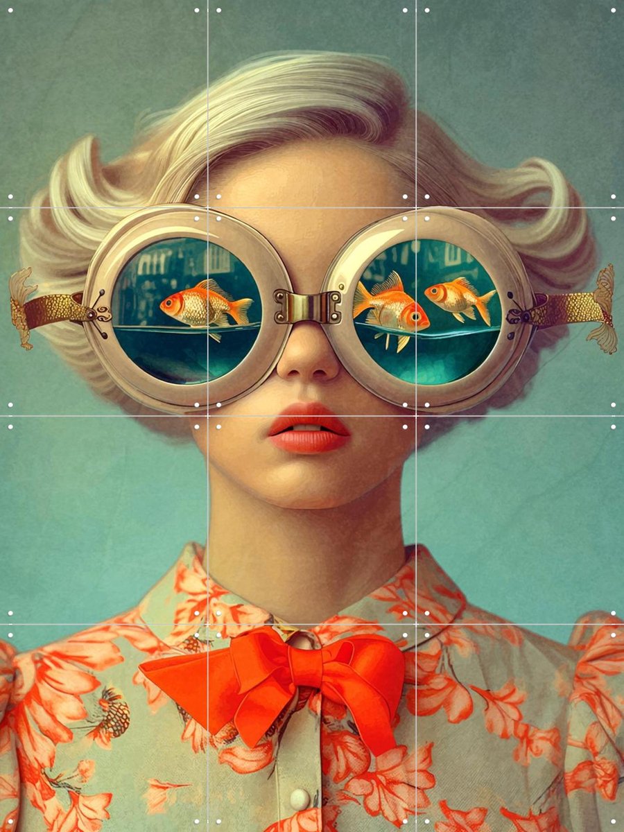 IXXI Visioen, Mirjam Duizendstra - 60 x 80 cm - Gratis ophangtool - Grote wanddecoratie en posters Woonkamer, Portretten