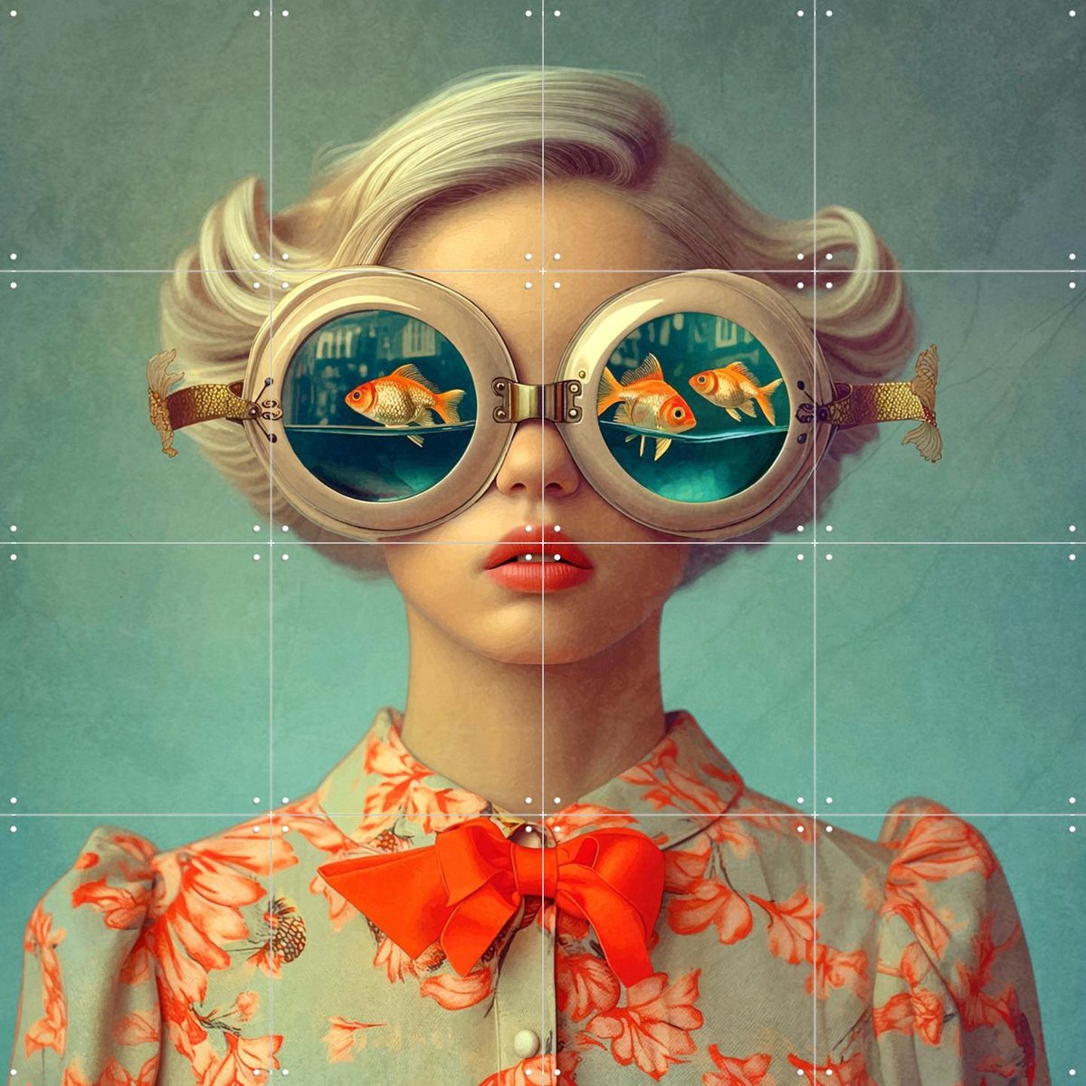 IXXI Visioen, Mirjam Duizendstra - 80 x 80 cm - Gratis ophangtool - Grote wanddecoratie en posters Woonkamer, Portretten