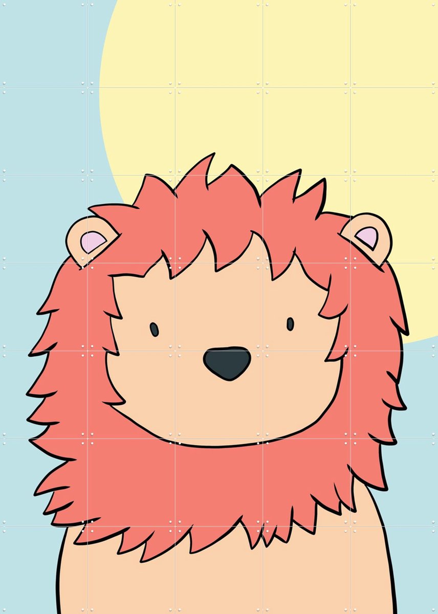 IXXI Little Lion, BAINAI - 100 x 140 cm - Gratis ophangtool - Grote wanddecoratie en posters Babykamer, Kinderkamer, Dieren, Baby, Kinderen