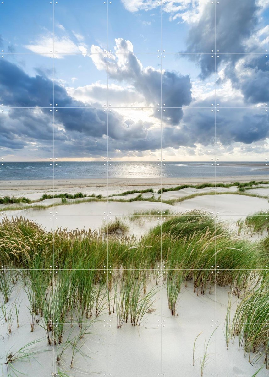 IXXI Stormy weather at the dune beach, Jan Becke - 100 x 140 cm - Gratis ophangtool - Grote wanddecoratie en posters - Naturalisme, Fotografie