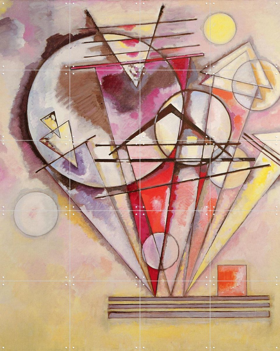 IXXI On the Points - Wassily Kandinsky, Kandinsky & Bridgeman Images - 80 x 100 cm - Gratis ophangtool - Grote wanddecoratie en posters - Klassiek