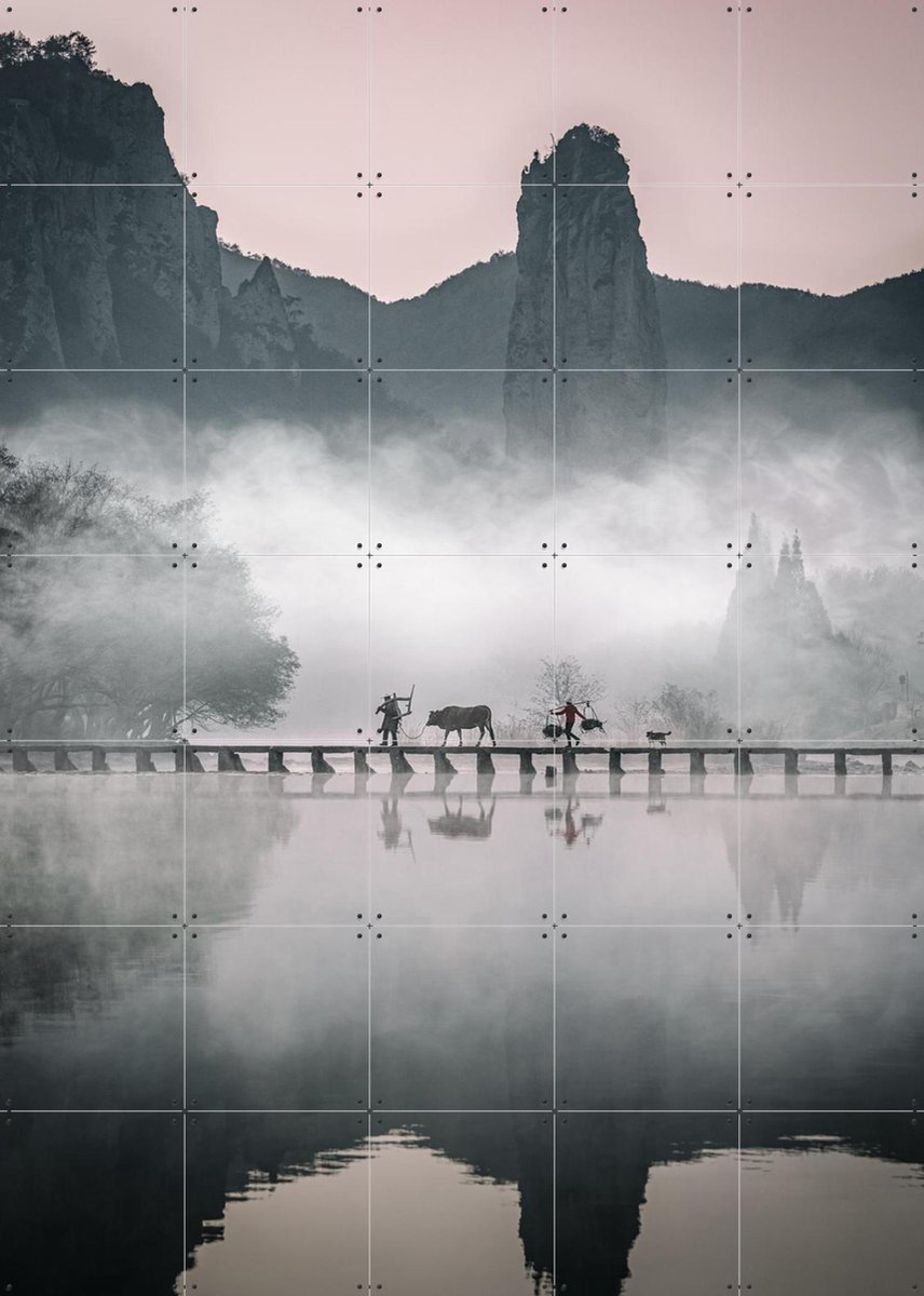 IXXI Mist, Tristan Zhou - 100 x 140 cm - Gratis ophangtool - Grote wanddecoratie en posters - Fotografie, Naturalisme, Gang, Mancave, Woonkamer