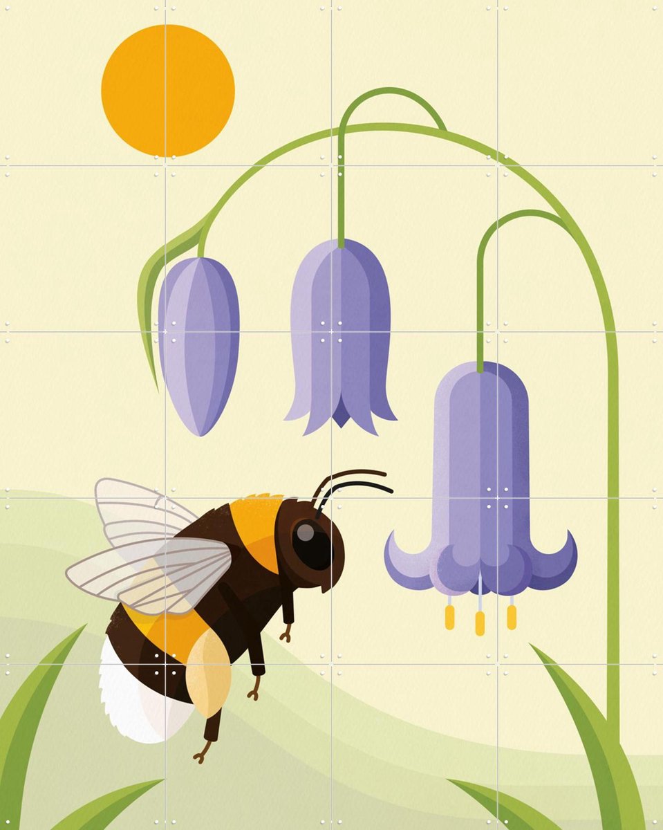 IXXI Tuinhommel, Elke Uijtewaal - 80 x 100 cm - Gratis ophangtool - Grote wanddecoratie en posters - Illustraties, Grafisch Ontwerp,