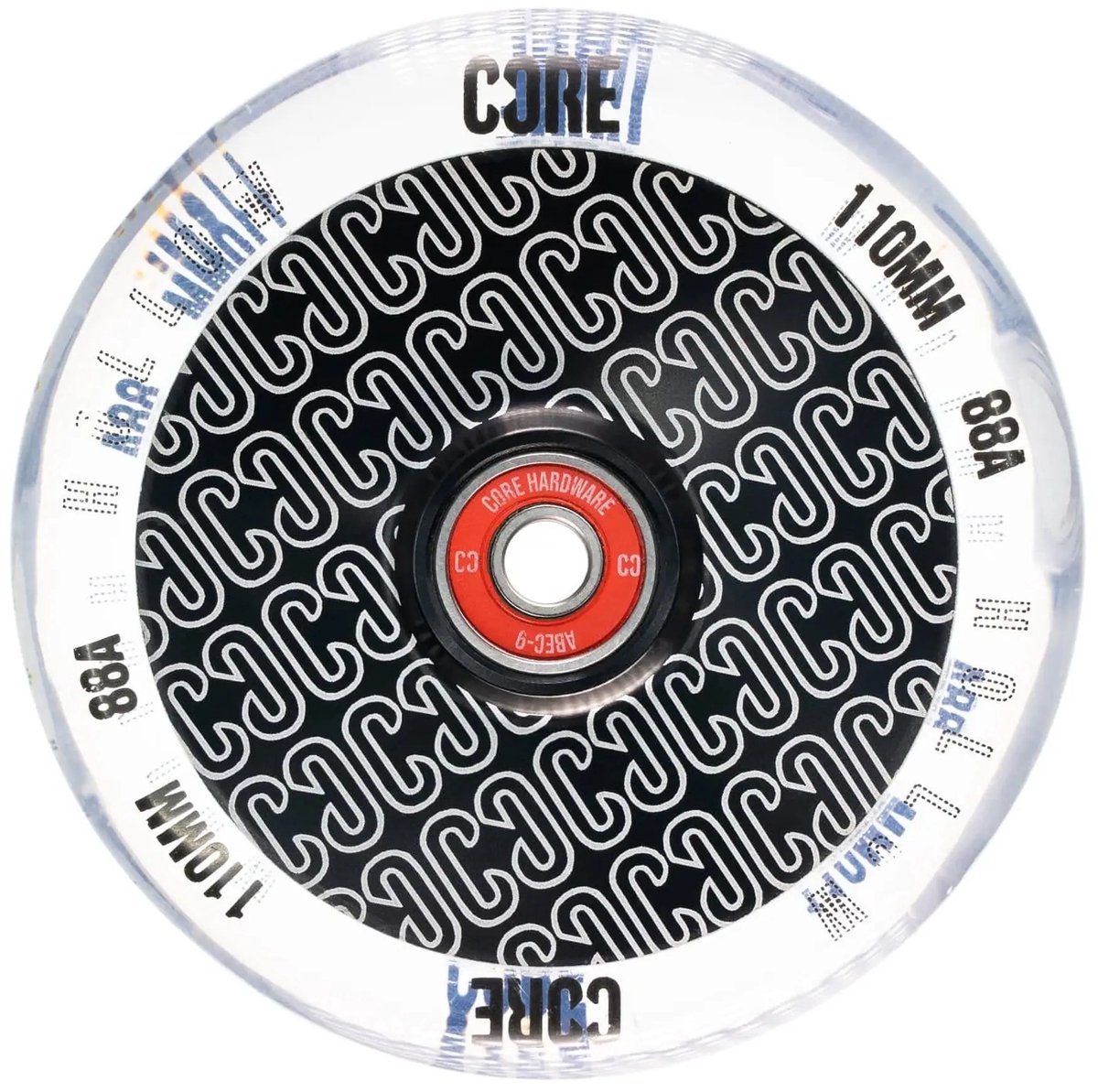 CORE Hollowcore V2 Stuntstep Wiel Clear Black