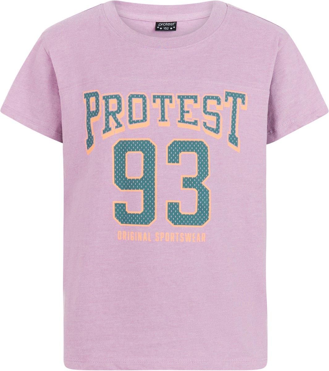 Protest PRTClaudia JR T-shirt Meisjes Korte mouwen Ronde hals Loose fit Crème Valer Lilac