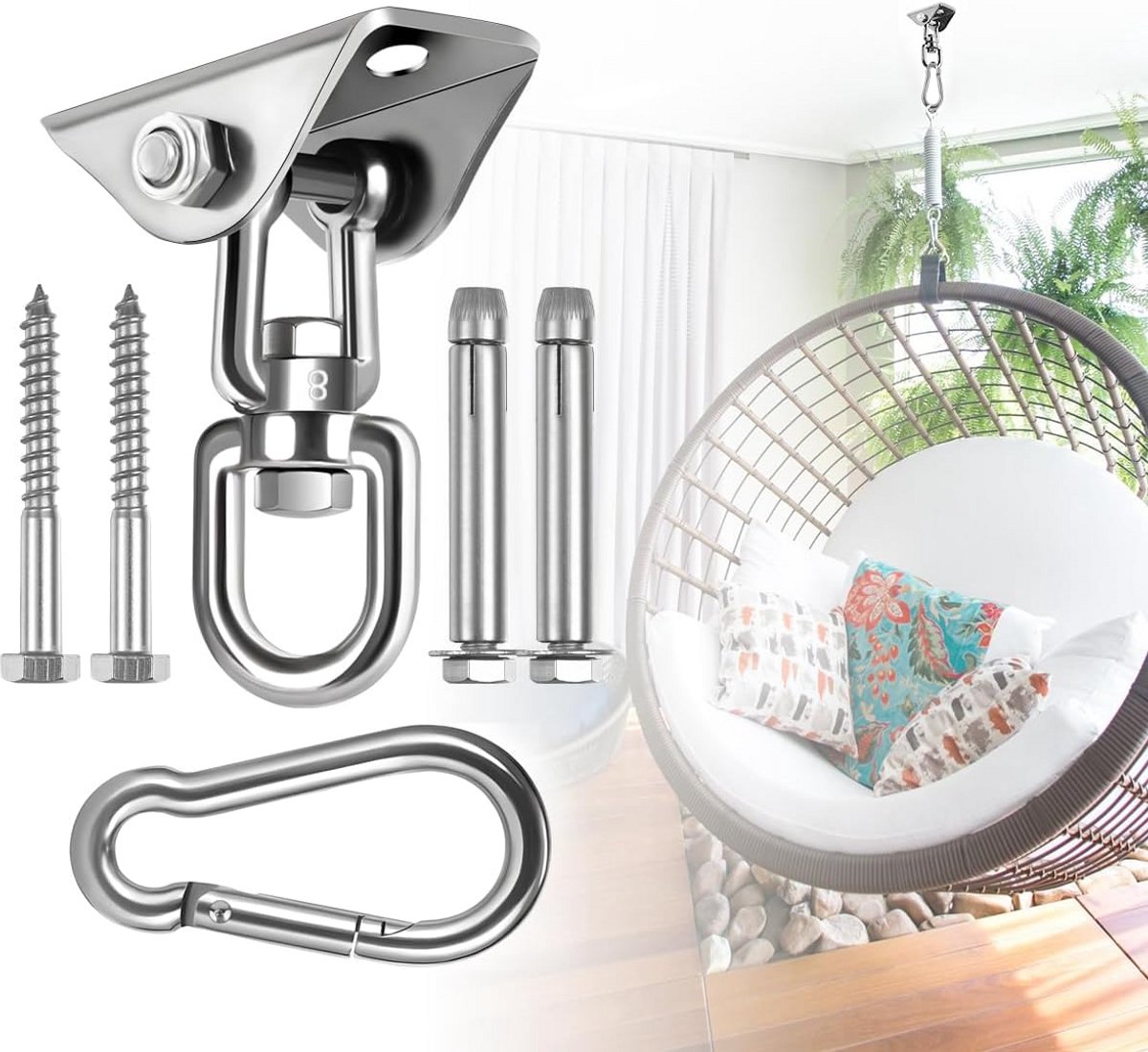 Hammock Hangset met 360° Rotatie en Hoge Capaciteit