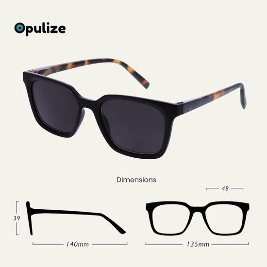 Zonneleesbrillen 2-Pack - Groot Rechthoekig Montuur - Getinte UV400 Lens - Zwart-Helder - Heren Dames - Veerscharnieren +1.00 van Merkloos — afbeelding 4