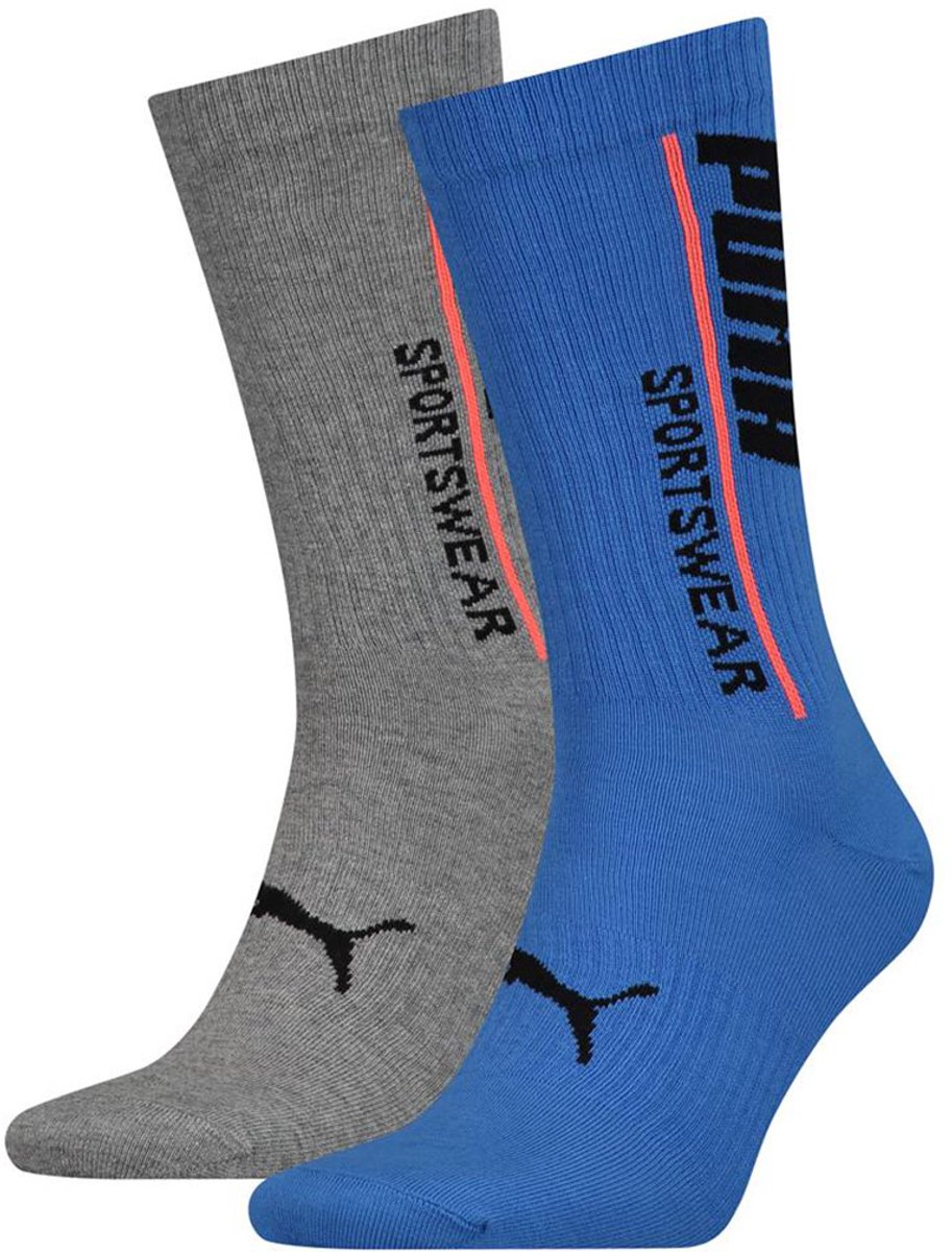 Puma 4-Pack Logo Sportsokken Stevig Katoen Heren – 102003001 Grijs