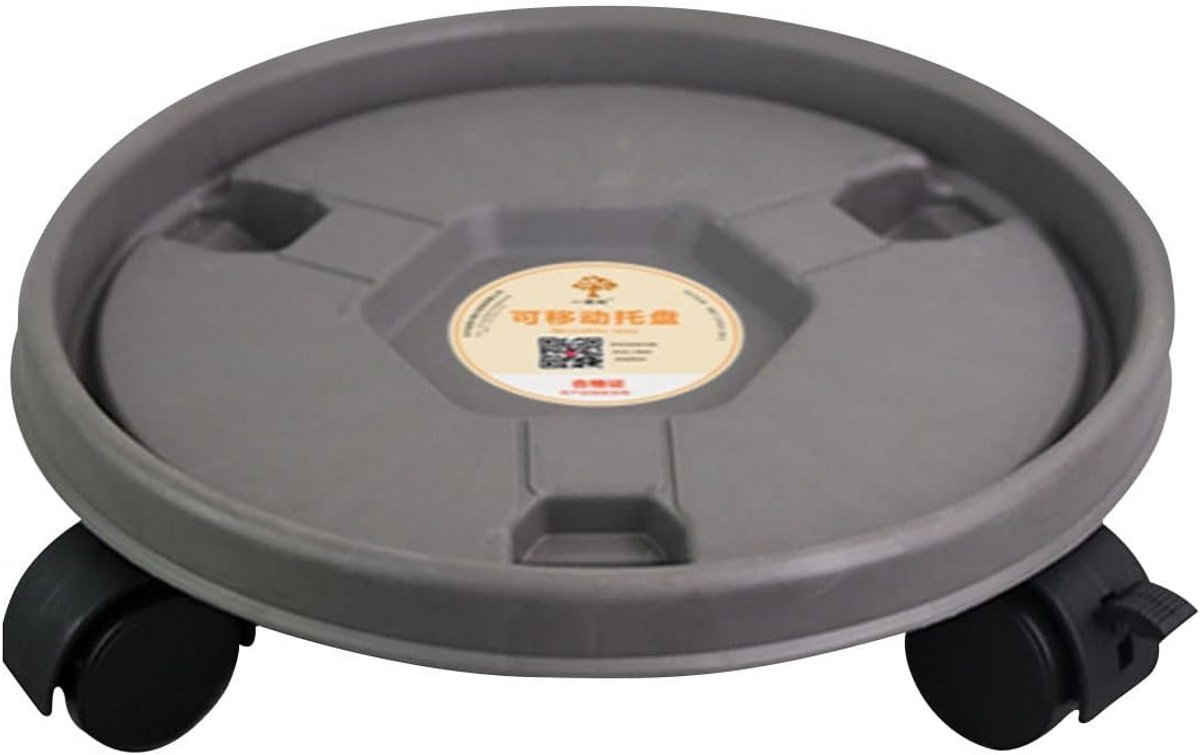 Beweegbare plantenpallet met zwenkwielen - Plantenpot trolley voor zware tuinpotten - Laadcapaciteit 90 kg