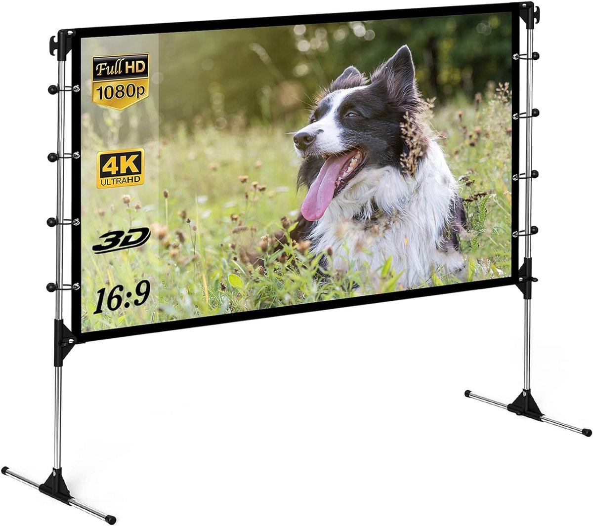 Projectiescherm 120 inch met opvouwbare standaard voor binnen en buiten