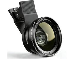 2 in 1 Telefoon Camera Lens Kit – 0.45X Groothoek & 12.5X Macro – Geschikt voor iPhone, Samsung en Android