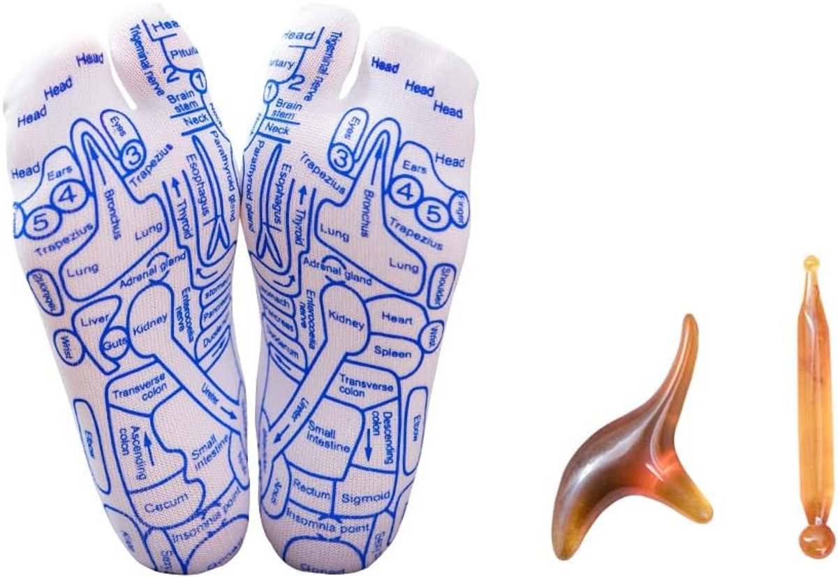 Set Reflexologie Sokken voor Voetmassage en Therapie