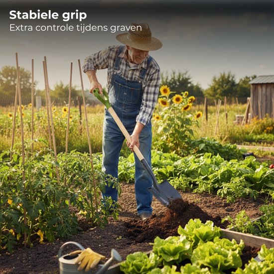 Lomera Steekschop - Steekschep - Spade - Tuinspade - Tuinschop - Schep - Schop - Puntspade - Punt Schop - Punt Schep - Spade Met D Handgreep - Steekschop Met D Handgreep - Schop Met D Handgreep — afbeelding 2