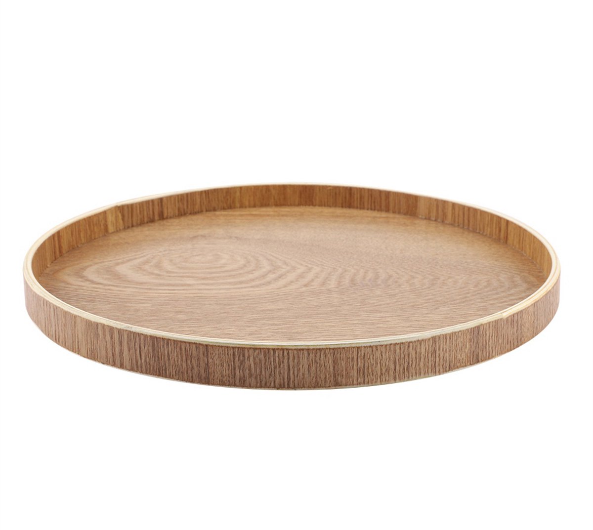Houten Serveerschaal (30 cm) - Universele Dienblad Voor Thee, Fruit En Snoep - Decoratief Ontwerp Voor Keuken En Woonkamer - Natuurlijk Hout Met Gladde Afwerking