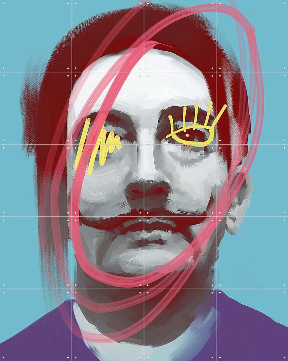IXXI Surreal Salvador, Pop-art by Tadej - 80 x 100 cm - Gratis ophangtool - Grote wanddecoratie en posters - Pop art, Illustraties, Digitale Kunst