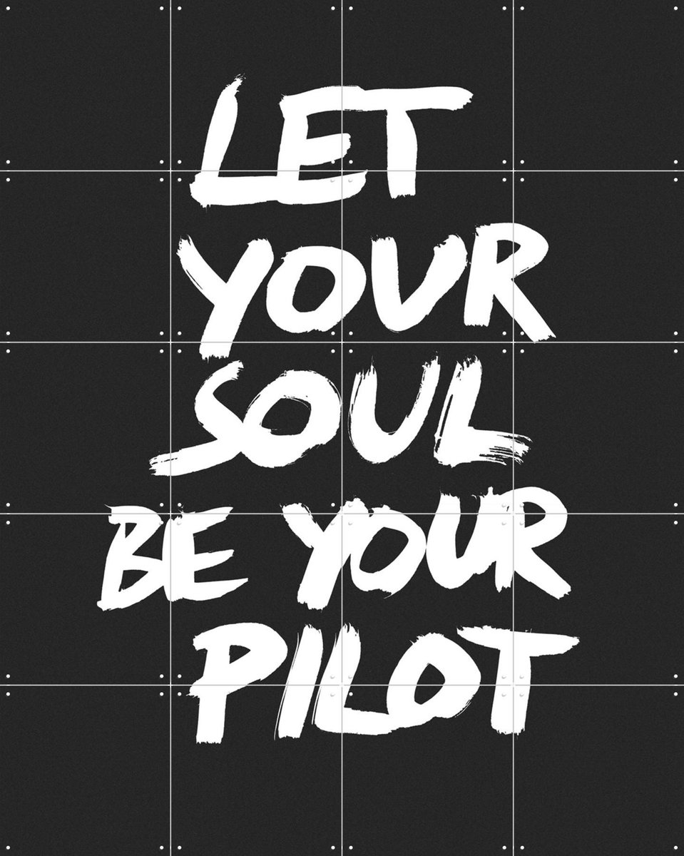 IXXI Let your Soul be your Pilot, Marcus Kraft - 80 x 100 cm - Gratis ophangtool - Grote wanddecoratie en posters - Illustraties, Typografie, Pop art