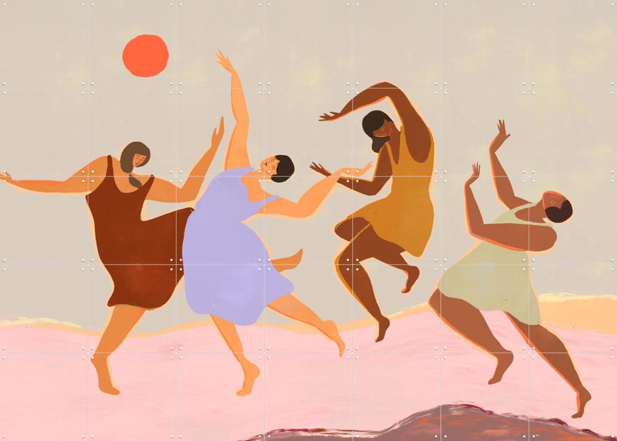 IXXI Together, Arty Guava - 140 x 100 cm - Gratis ophangtool - Grote wanddecoratie en posters - Digitale Kunst, Kleurrijk, Speels, Illustraties