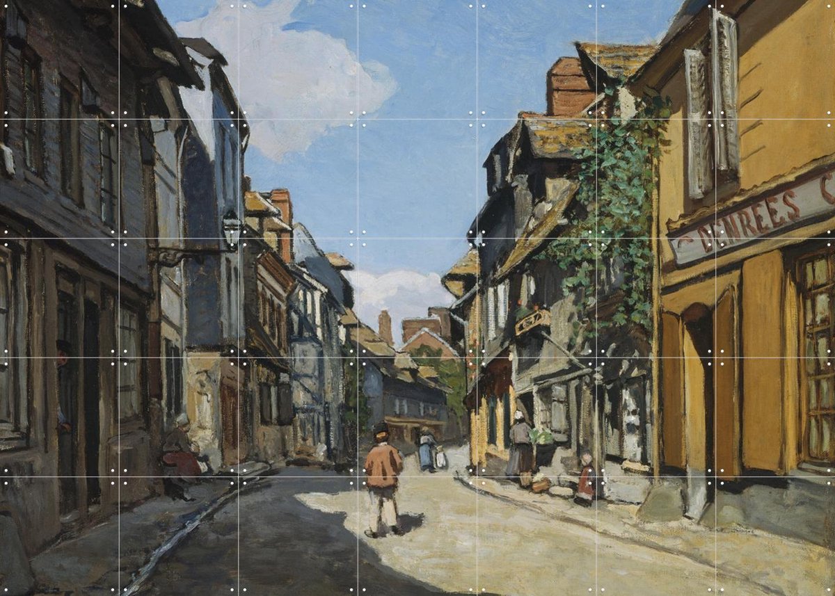 IXXI Rue de la Bavole, Honfleur, Claude Monet & Museum of Fine Arts Boston - 140 x 100 cm - Gratis ophangtool - Grote wanddecoratie en posters -