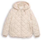 Tom Tailor - Lichtgewicht gewatteerde jas met capuchon - Maat XXXL - sand stone beige