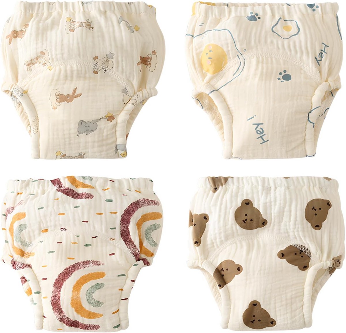 Wasbare Trainingsbroekjes voor Baby en Peuter (5-9kg) - 4 Stuks Katoen