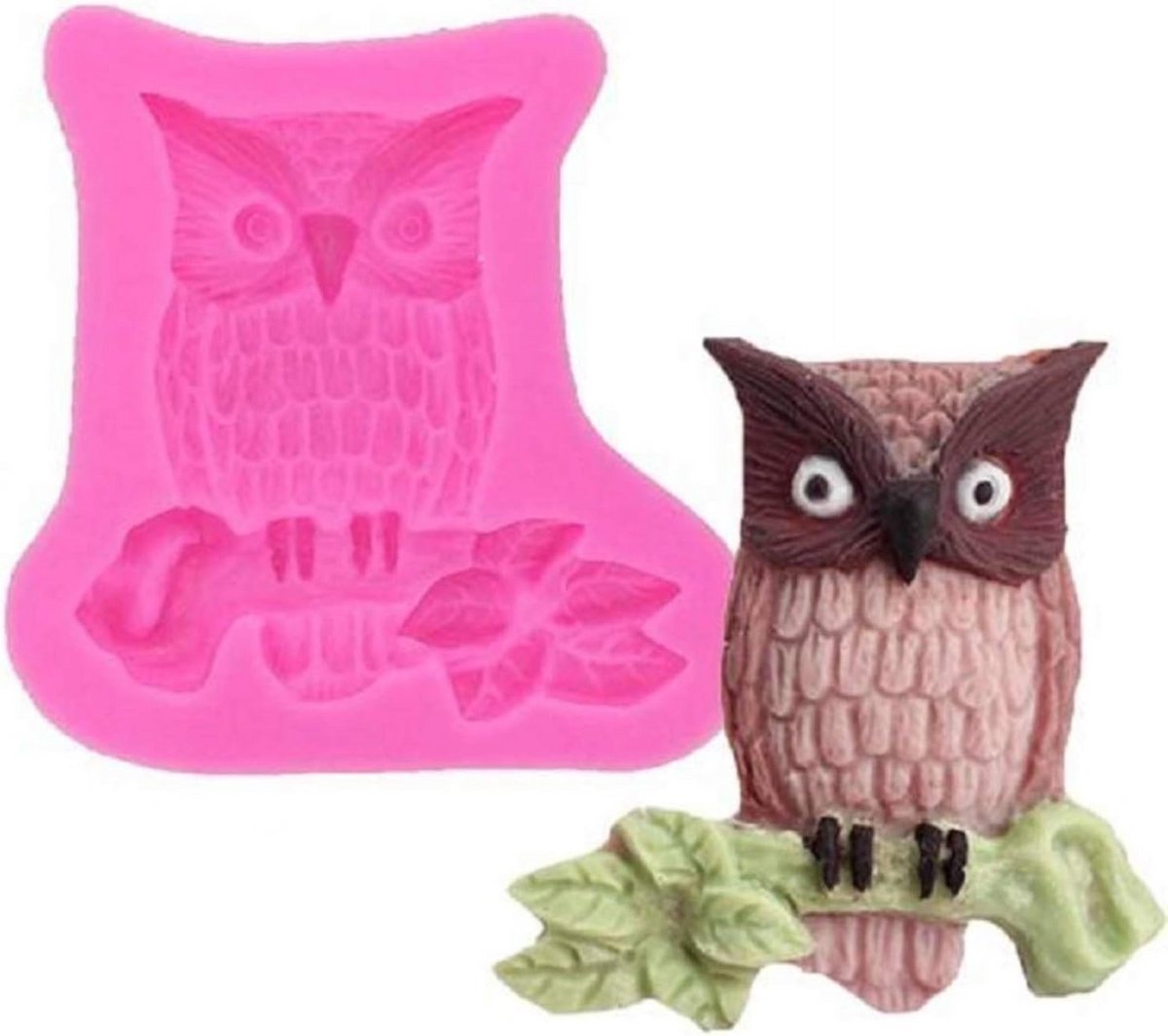 Flexibele Siliconen Vorm voor Uil Muffin of Fondant Decoratie
