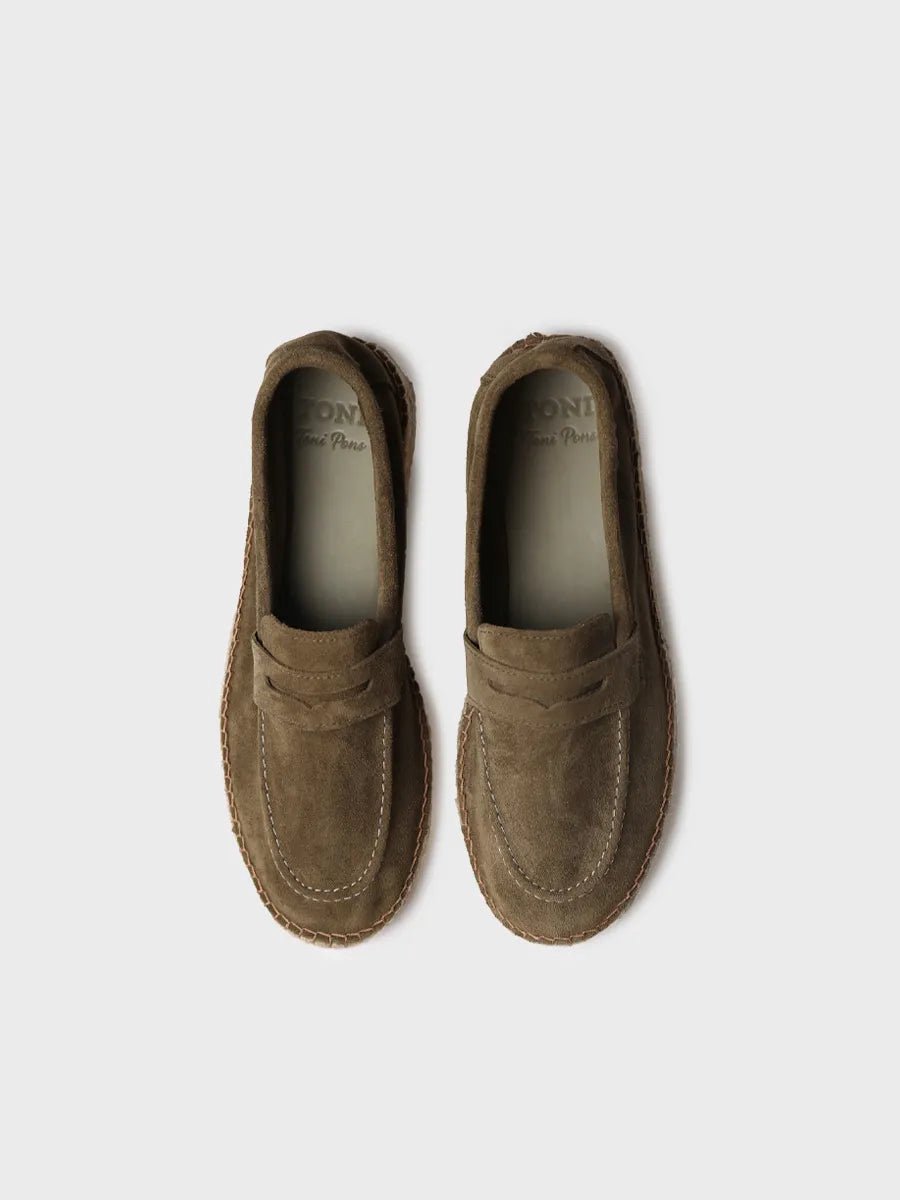 Gesloten espadrilles voor heren van suède | BENET