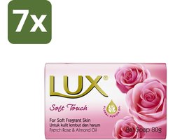 7 x Lux - Zeep - Soft Touch - Hydraterend - Voor Geurige Huid - 80 g - Zeep - Zijdezachte Huid - Hydraterende Zeep - Geurige Huid - Reinigingszeep