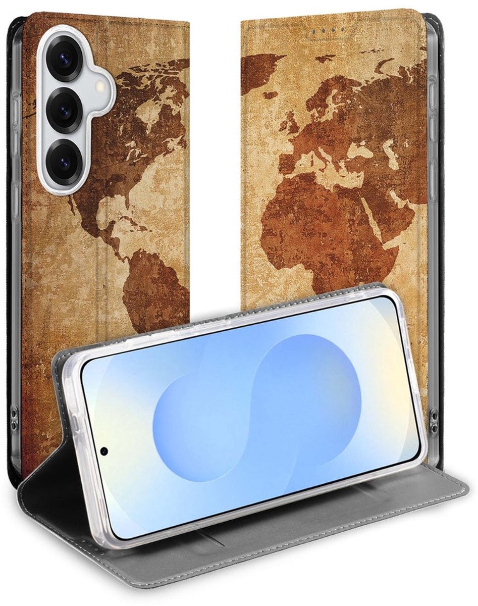 Samsung Galaxy S26 Bookcase Hoesje Wereldkaart
