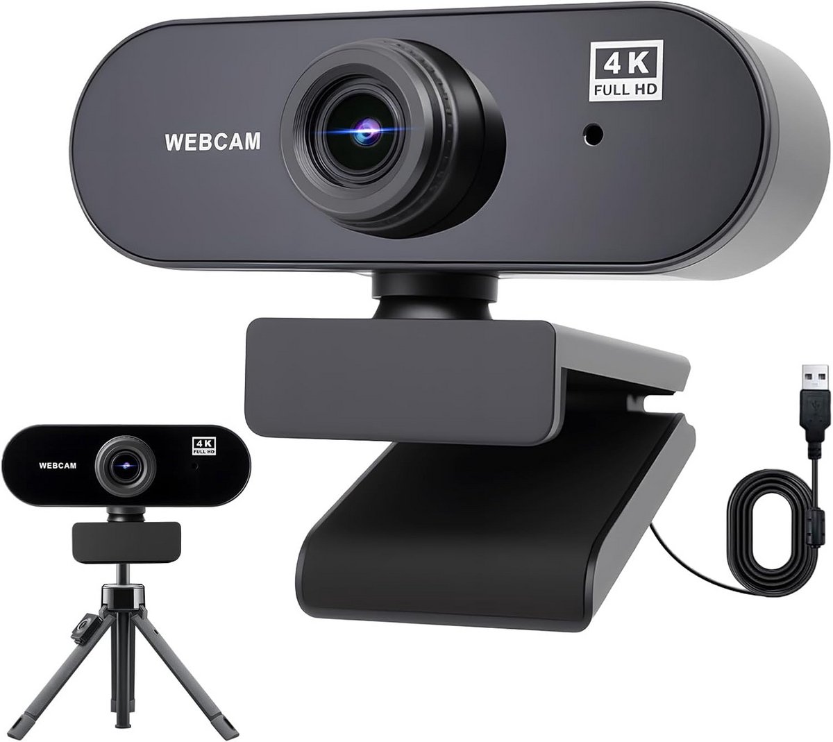 Webcam voor PC - Streaming Camera - 4K Kwaliteit - Zwart - Conferentie
