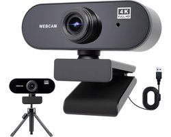 Webcam voor PC - Streaming Camera - 4K Kwaliteit - Zwart - Conferentie