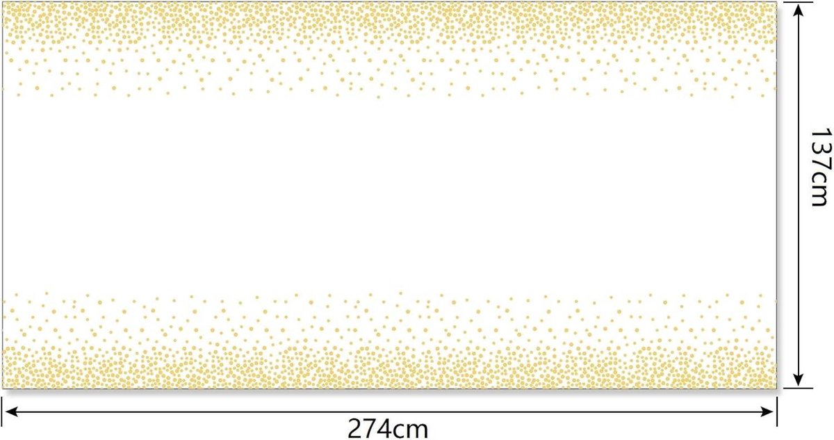 Tafelkleed met stippen - 137 x 274 cm - feestdecoratie - plastic - rechthoekig