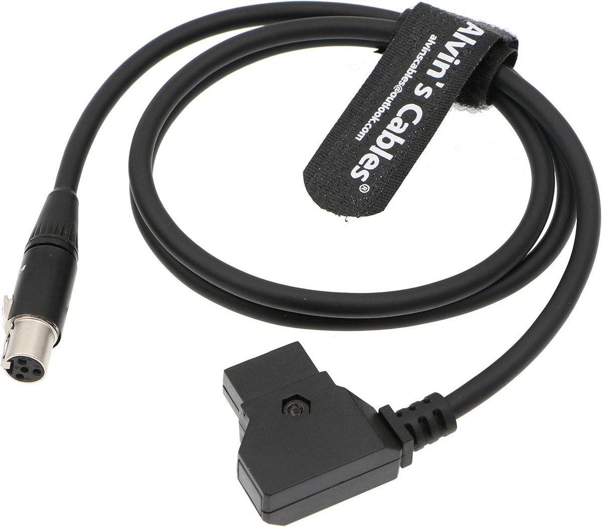 Mini XLR 4-pins Vrouwelijk naar D-Tap Voedingskabel voor Filmcamera's en Monitoren 80CM