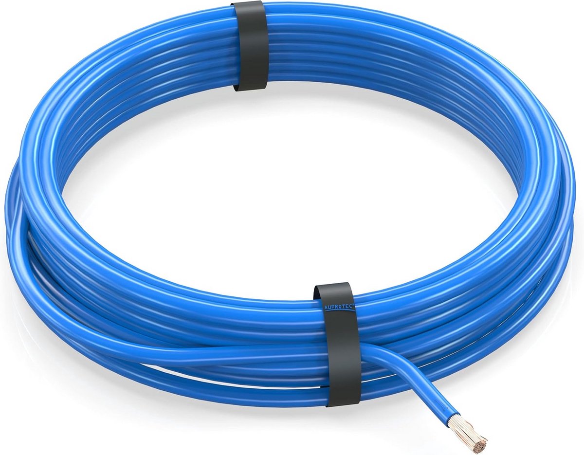 Flexibele Autokabel 6.0 mm² Blauw 10 Meter Voertuigbedrading