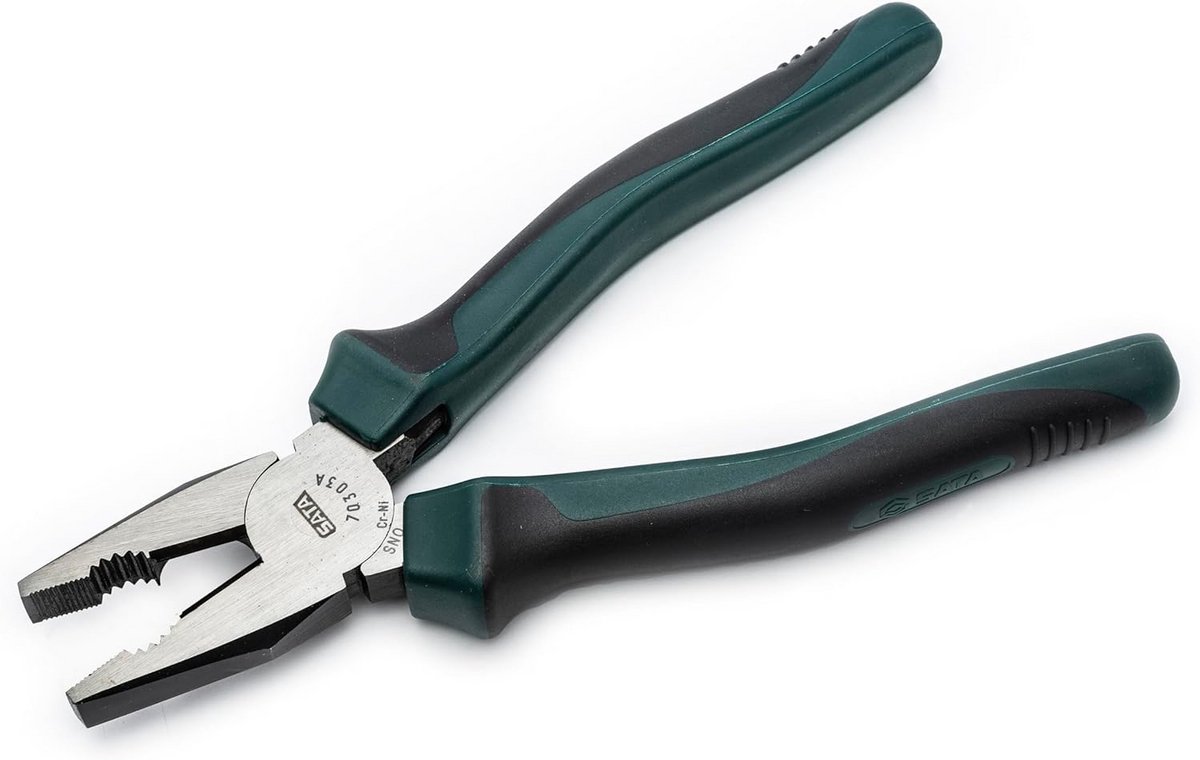 Combinatietang 8 inch met antislip handvatten en nikkelchroom staal