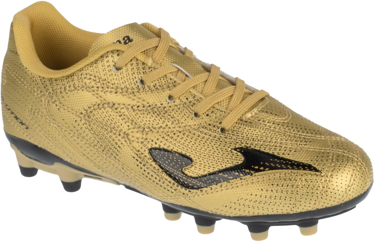 Gouden Joma Evolution Jr 26 EVJS TF voetbalschoenen voor jongens, maat 35, van synthetisch leder met turf noppen.