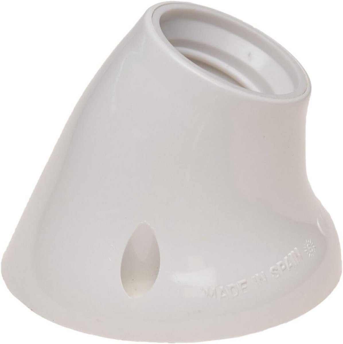 Witte Lampfitting E27 Gebogen - Maximale 40W