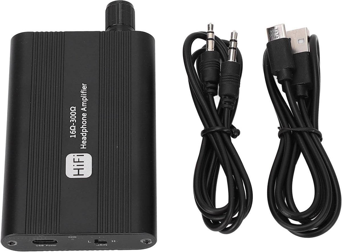 Draagbare HiFi Hoofdtelefoonversterker met Volumeregeling en Basregeling - 3.5mm