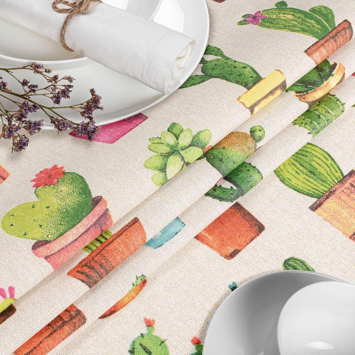 Waterafstotend Stoffen Tafelkleed Katoen Polyester 160x100 cm voor Binnen en Buiten