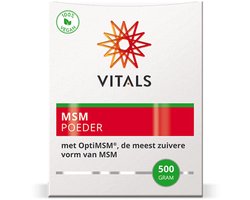 Vitals MSM Poeder - 500 gram - MSM preparaten. Met 100% puur OptiMSM®, de meest zuivere vorm van MSM.