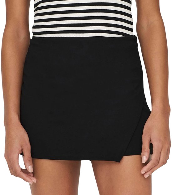 DGSHIRLDJO Mini-potloodrok voor dames, stretch, slanke korte rok met broek eronder, casual rok voor dames, nauwsluitende, minirok (DE/NL/SE/PL, Alfabetisch, XL, Regular, Regular, zwart