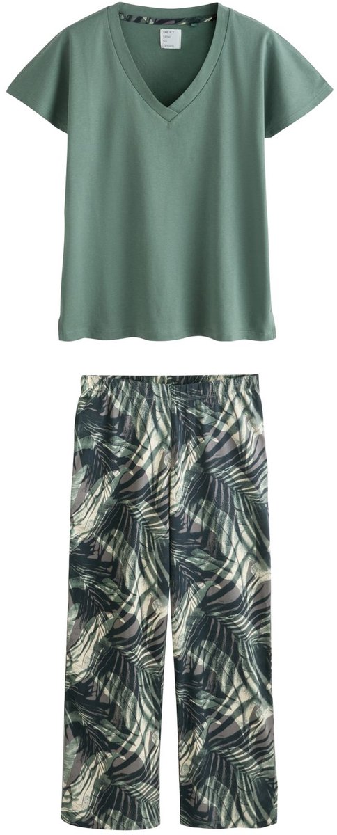 Next - Dames - Pyjama met korte mouwen - Groen