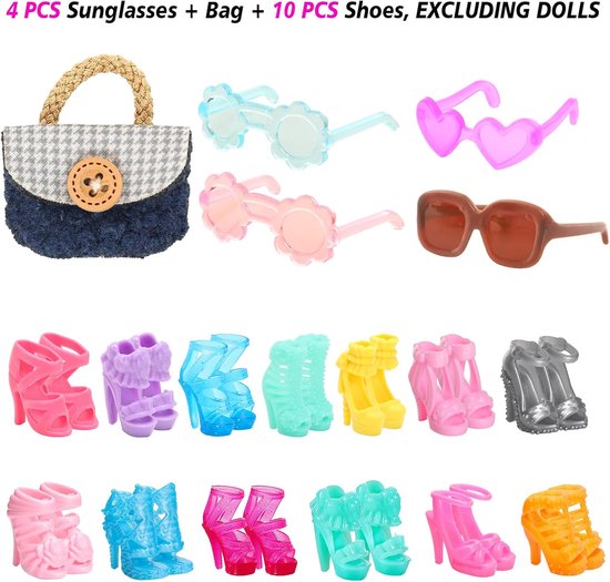 Poppenkleding Set - Accessoires Collectie - Poppen Aankleden - 31 Delige Uitbreiding - Voor Poppen 30cm van Merkloos — afbeelding 5