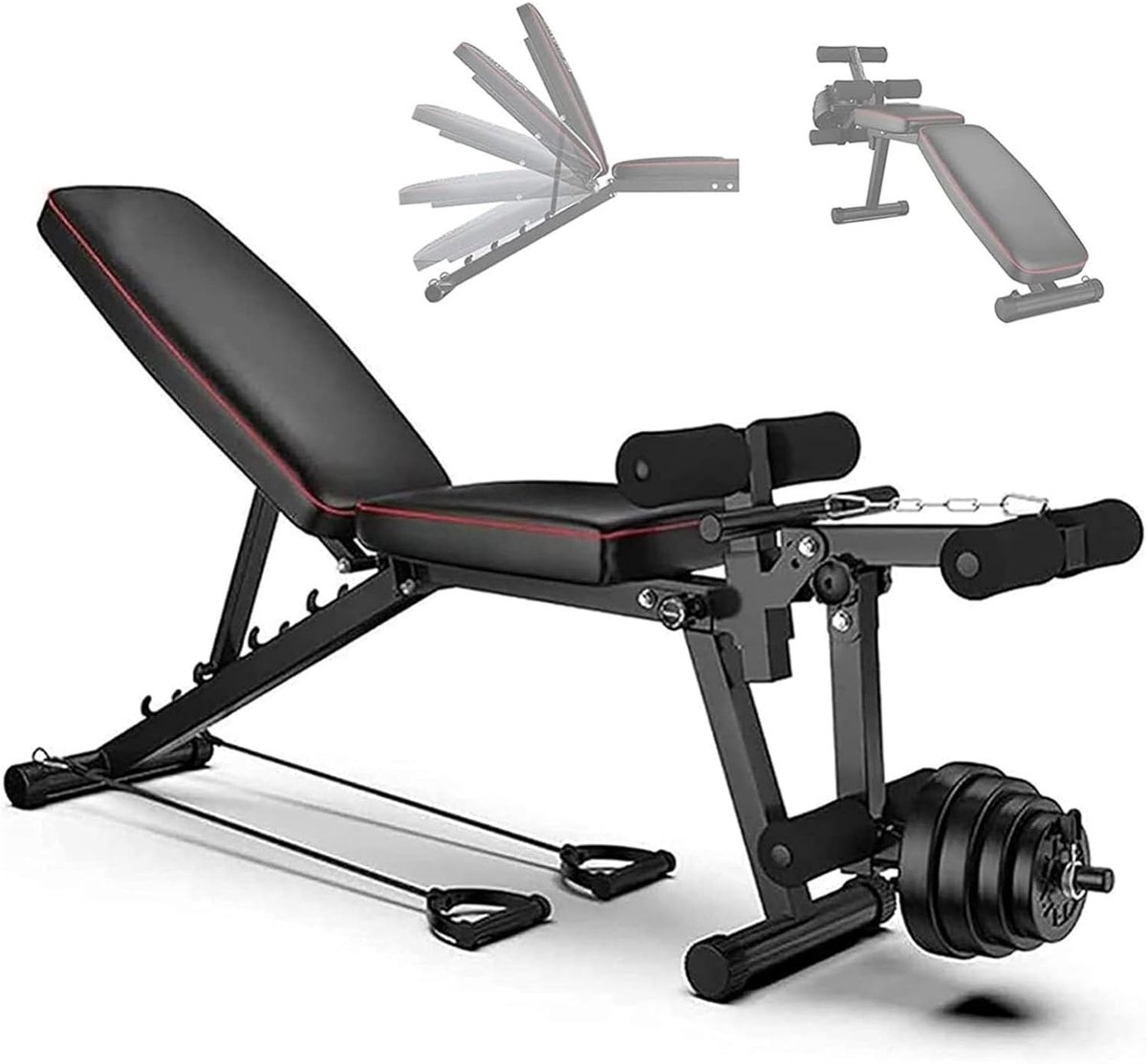 Multifunctionele Halterbank - Fitness Bank - Krachttraining Thuis - 5 Verstelbare Hoeken - 440 Kg Capaciteit