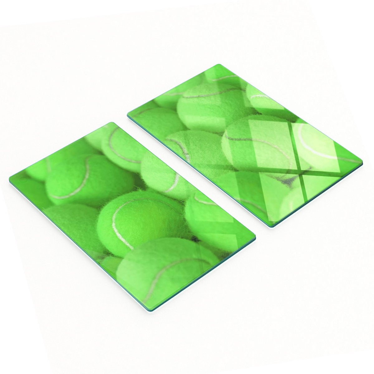Glazen snijplanken met tennisbalmotief, 2x30x52 cm