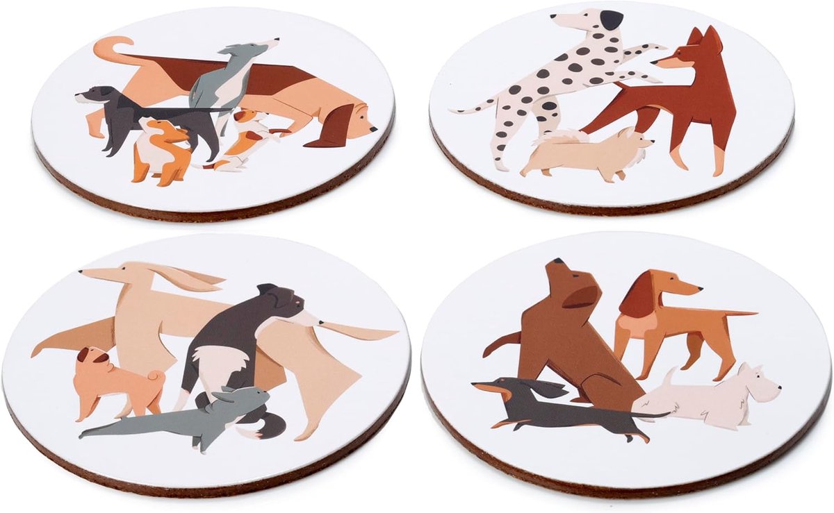 Onderzetters Kurk - Huisdieren Honden - Tafel Beschermen - Natuurlijk Materiaal - 4 Stuks