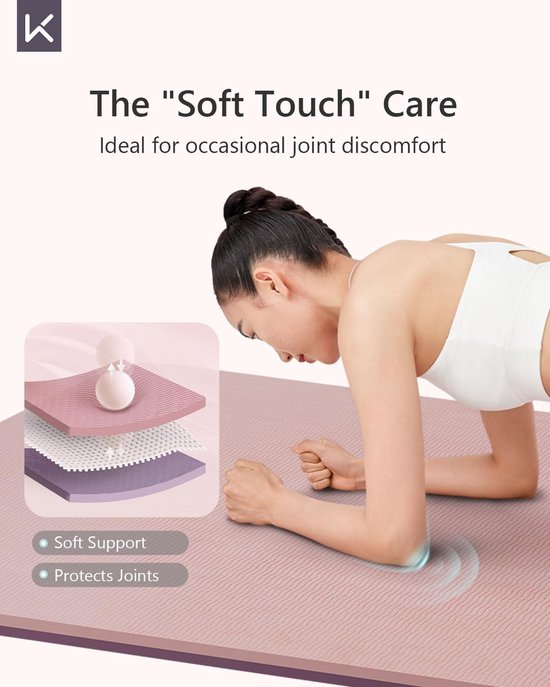 Antislip Yogamat TPE 7mm Dik voor Pilates en Fitness - Dubbelkleurig en Lichtgewicht — afbeelding 5
