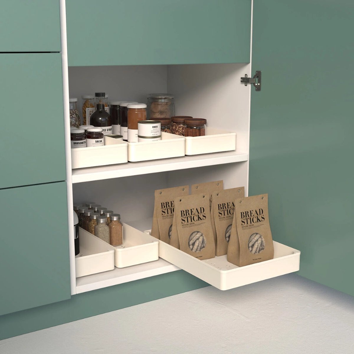 Uitschuifbare keukenkast organizer large Five® - Wit - Uitschuifbaar