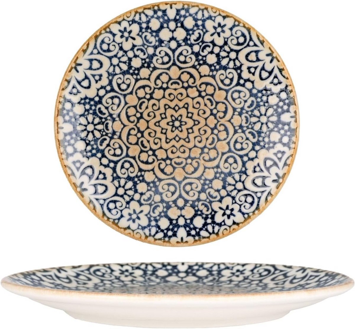 Dinerborden Porselein 25 cm - Set van 6 Elegante Borden