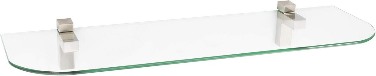 Zwevend Glaswandrek 6 mm - Wandpaneel met RVS Optiek Clips - Transparant