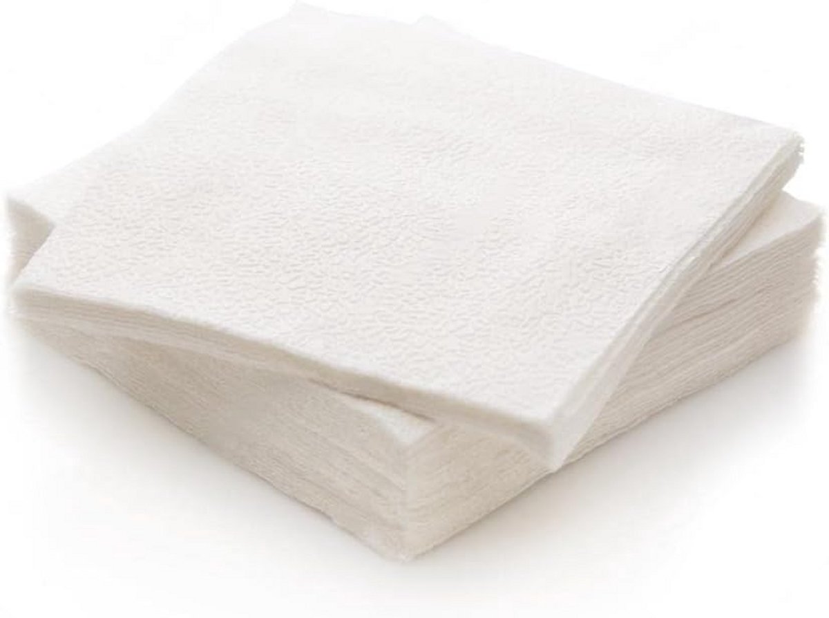500 Witte Papieren Servetten Cocktail Servet 29x30 cm Biologisch Afbreekbaar